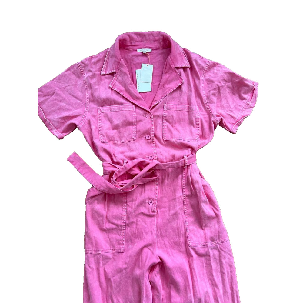 Skies are blue Women Pink jumpsuit Short Sleeve Large A000948 - Picture 8 of 8
